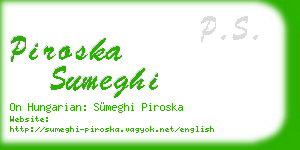 piroska sumeghi business card